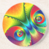 Rainbow Butterfly Abstrakt Getränkeuntersetzer (Vorne)