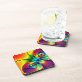 Rainbow Butterfly Abstrakt Untersetzer (Rechte Seite)