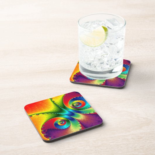 Rainbow Butterfly Abstrakt Untersetzer (Rechte Seite)