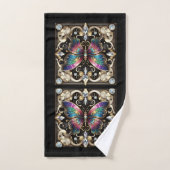 Rainbow Butterfly Art Deco Art Nouveau Badhandtuch Set (Handtuch)
