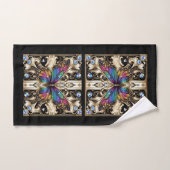 Rainbow Butterfly Art Deco Art Nouveau Badhandtuch Set (Handtuch)