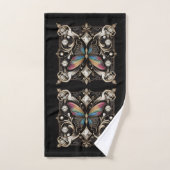 Rainbow Butterfly Art Deco Art Nouveau Badhandtuch Set (Handtuch)