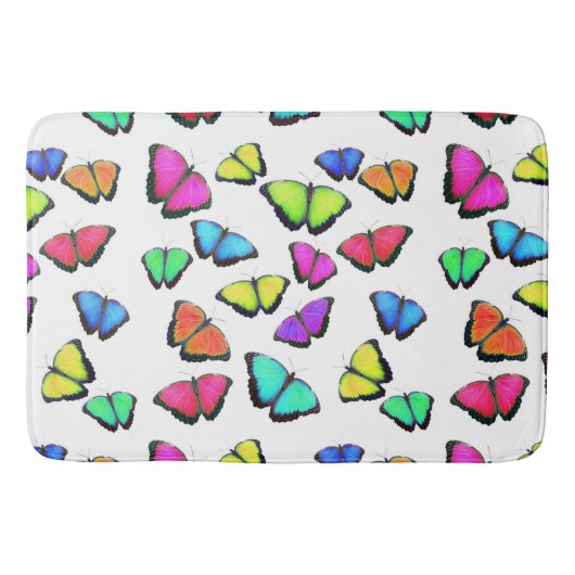 Rainbow Butterfly Badematte (Vorderseite)