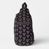 Rainbow Butterfly (black) - Sling Bag (Vorderseite)