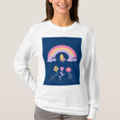 Rainbow Butterfly Blume Cloud T-Shirt (Vorderseite)