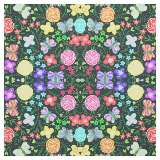 Rainbow Butterfly-Blume Stoff (Muster)