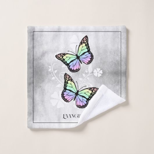 Rainbow Butterfly Blumenmatte Set (Waschlappen)