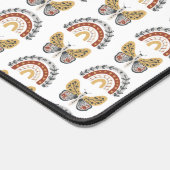 Rainbow Butterfly Boho Muster Gelb Weiß Schreibtischunterlage (Ecke)