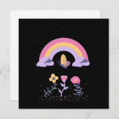 Rainbow Butterfly Cloud-Blume Feiertagskarte (Vorne/Hinten)