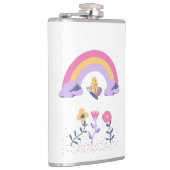 Rainbow Butterfly Cloud-Blume Flachmann (Rechts)