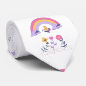 Rainbow Butterfly Cloud-Blume Krawatte (Gerollt)