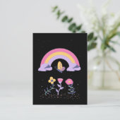 Rainbow Butterfly Cloud-Blume Postkarte (Stehend Vorderseite)