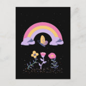 Rainbow Butterfly Cloud-Blume Postkarte (Vorderseite)