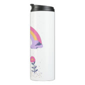 Rainbow Butterfly Cloud-Blume Thermosbecher (Nach rechts gedreht)
