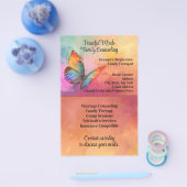 Rainbow Butterfly Counseling Therapie Psychotherap Flyer (Einzeln)