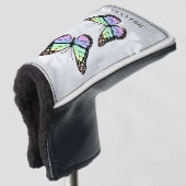 Rainbow Butterfly Floral Golf Head Cover Headcover (3/4 Vorderseite)