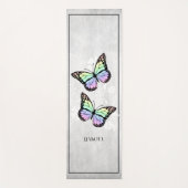 Rainbow Butterfly Floral Yoga Mat Yogamatte (Vorderseite)
