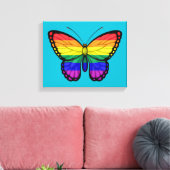 Rainbow Butterfly Gay Pride Flag Leinwanddruck (Insitu (Wohnzimmer))