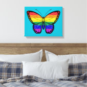 Rainbow Butterfly Gay Pride Flag Leinwanddruck (Insitu (Schlafzimmer))