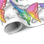 Rainbow Butterfly Geschenkpapier (Rolleneckpunkt)
