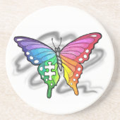 Rainbow Butterfly Getränkeuntersetzer (Vorne)