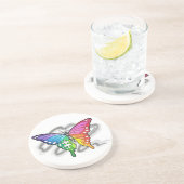 Rainbow Butterfly Getränkeuntersetzer (Seite)