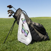 Rainbow Butterfly Golf Handtuch (Gras)