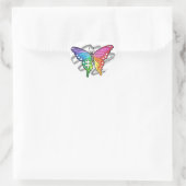 Rainbow Butterfly Herz-Aufkleber (Tasche)
