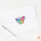 Rainbow Butterfly Herz-Aufkleber (Umschlag)