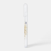 Rainbow Butterfly in a Golden Circle iPhone Hülle (Linke Seite)