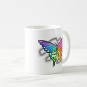 Rainbow Butterfly Kaffeetasse (VorderseiteRechts)