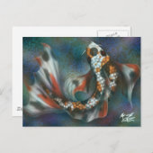 Rainbow Butterfly Koi Postkarte (Vorne/Hinten)