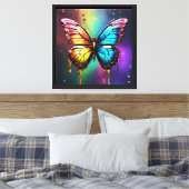 Rainbow Butterfly Leinwand Mauer (Insitu (Schlafzimmer))