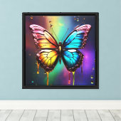 Rainbow Butterfly Leinwand Mauer (Insitu (Holzboden))