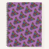 Rainbow Butterfly (lila) - Notebook Notizblock (Vorderseite)