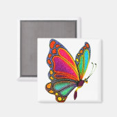 Rainbow Butterfly Magnet (Vorderseite/Rückseite)