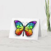 Rainbow butterfly Monarch Einladung (Vorderseite)