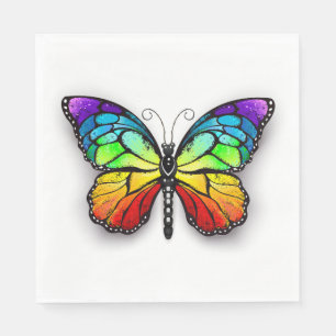 Rainbow butterfly Monarch Serviette