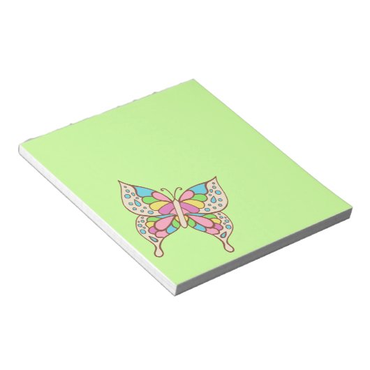 Rainbow Butterfly Notepad Notizblock (angewinkelt)