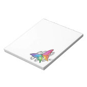 Rainbow Butterfly Notizblock (Rotiert)
