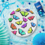 Rainbow Butterfly Pappteller (Party)