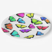 Rainbow Butterfly Pappteller (Schrägansicht)