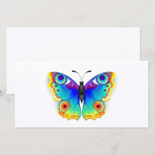 Rainbow Butterfly Peacock Eye Ankündigung (Vorne/Hinten)