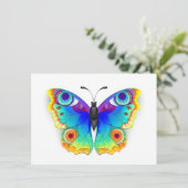 Rainbow Butterfly Peacock Eye Ankündigung (Stehend Vorderseite)