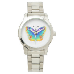 Rainbow Butterfly Peacock Eye Armbanduhr