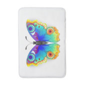 Rainbow Butterfly Peacock Eye Badematte (Vorderseite Vertikal)