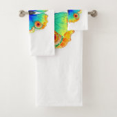 Rainbow Butterfly Peacock Eye Badhandtuch Set (Insitu)