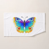 Rainbow Butterfly Peacock Eye Badhandtuch Set (Handtuch)