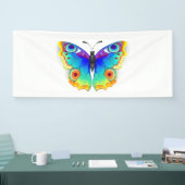 Rainbow Butterfly Peacock Eye Banner (Messe)