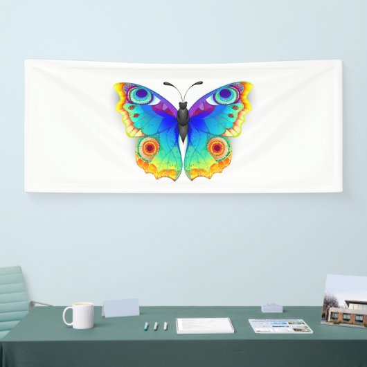 Rainbow Butterfly Peacock Eye Banner (Messe)